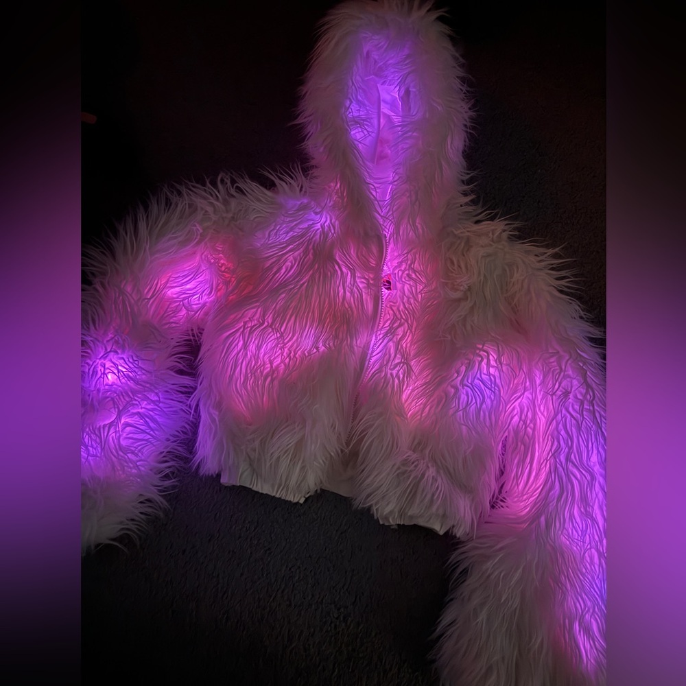 J Valentine Light Up Fur Jacket